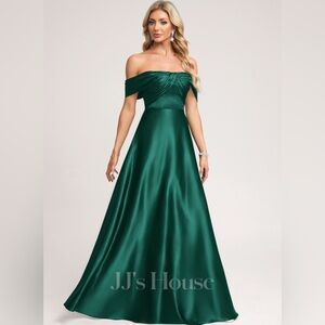 JJs House Off Shoulder Emerald Green Bridesmaid Evening Formal Dress Size 16W
